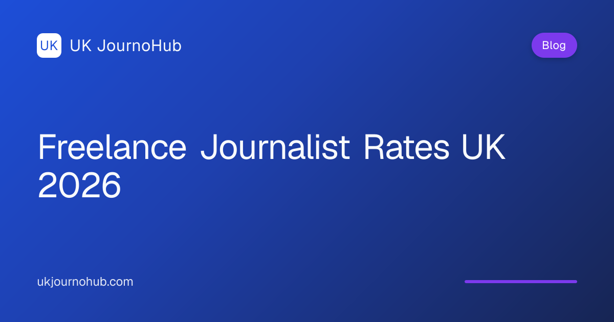 Freelance Journalist Rates UK 2026